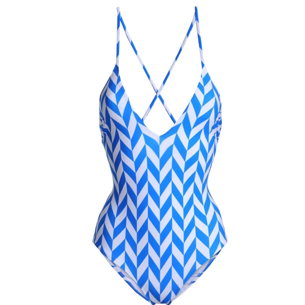 EMMA PAKE Antonia lace-up printed swimsuit NWT S - Picture 2 of 13